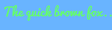 Image with Font Color 64FF69 and Background Color 69B4FF